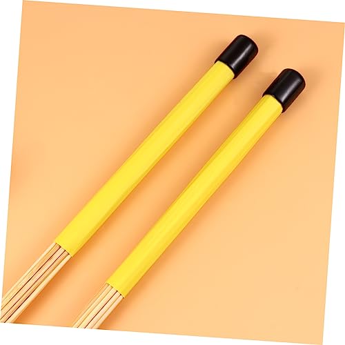 HEMOTON 1 par de baquetas de pincel de madera para batería Jazz y folk miniatura 2