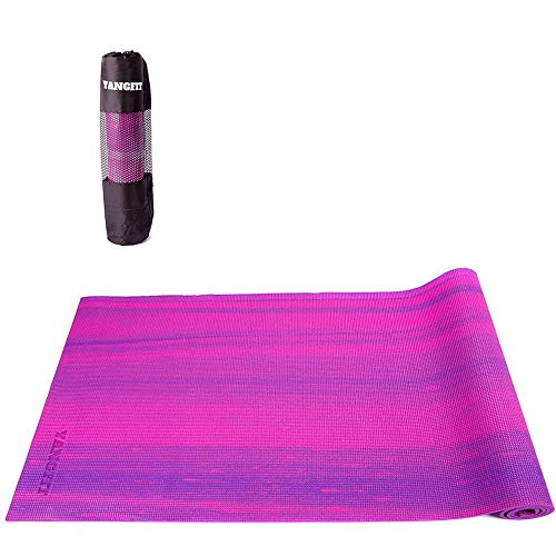 Tapete Yoga Mat Pilates em PVC 6mm Rainbow Com Bolsa Yangfit