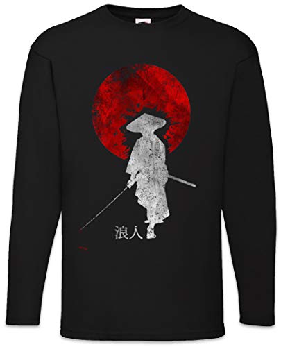 T-Shirt à Manches Longues Ronin I Urban Backwoods en coton noir style rōnin japon