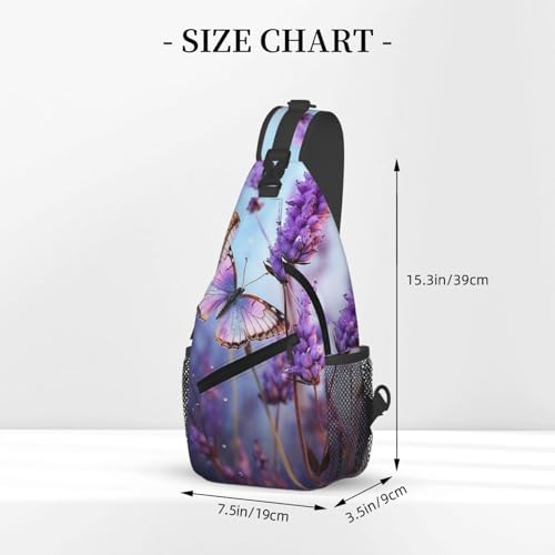 Bolso tipo bandolera unisex negro con mariposa miniatura 2
