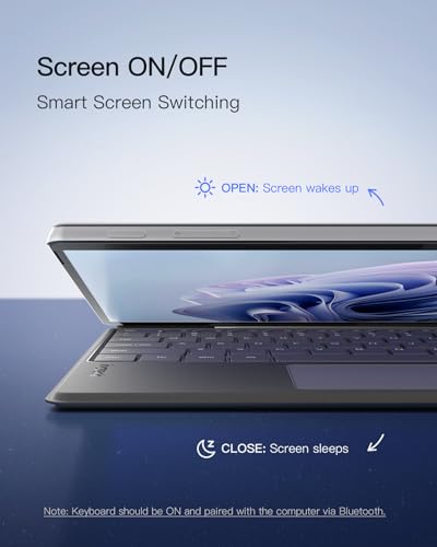 Image of Inateck for Surface Pro 9 Keyboard with Touchpad, Bluetooth 7-Color Backlight Keyboard with Pen Holder, Compatible with Surface Pro 9 /8 /X /10 /11, KB05113