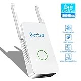Seriud Extender,WiFi Extender,WiFi Booster WiFi Range Extender Dual Band Supports 2G & 5G Internet Extender Wireless Extender Wireless Internet Booster up to 1200 Mbps
