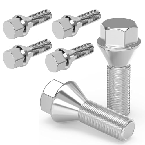 Image of M12x1.25 Stock Wheel Lug Bolts Endxedo 20PCS 28MM Shank 19MM Hex Stock Wheel Studs for 2015-2023 Renegade 2018-2022 Jeep Compass 2012-2016 Dodge Dart Chrysler 200