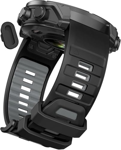 Image of Zitel Band Compatible with Garmin Fenix 8 AMOLED 51mm /8 Pro 51mm, Fenix 7X /7XPro, 6X /6X Pro, 5X /5X Plus, 3 /3 HR, Descent MK1 /2i /3i, Enduro 3 /2 - Quickfit 26mm Silicone Sport Strap