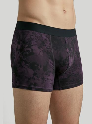 Image of TECHNOSPORT Men's Colorblock Trunks Underwear with ElastoLITE 4 Way Stretch Lightweight Breathable Moisture Wicking Soft Anti Odour Anti Microbial UPF 50+ Comfort Fit Boxer Briefs Innerwear for Men