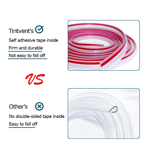 Tintvent Clear Rubber Edge Trim, U Channel Rubber Seal Strip With Self-Adhesive Tape, Metal Edge Protector Fit For 0.15", 20Ft (236 In) #TOP3