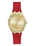 Guess GW0034L6 36mm Crystal Accented Watch Gold-Tone Red