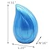 M MEILINXU Small Keepsake Urn for Human Ashes - Mini Cremation Urns for Ashes - Fits a Small Amount of Cremated Remains - Display Burial Urn at Home or Office ( Blue - Made of Brass Hand Engraved