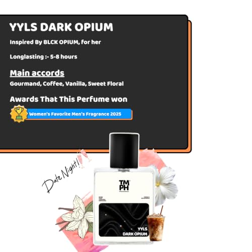 Image of TMPerfumehouse yyls Dark opium EDP for Women | Gourmand, Sweet & Long Lasting Perfume Spray | Coffee, Sweet & White-floral Fragrance | Luxury Gift for Her | TMPH | 50ml