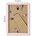 Vittanly 4x6 Picture Frame Set of 3, Display Pictures 3.5x5 with Mat or 4x6 without Mat for Wall Mounting or Tabletop, Picture Frames for Wall Decor, Engineered Wood, Pale Pink