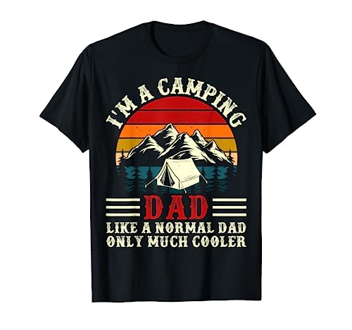 Funny camping outdoor retro vintage sunset gifts for camping Camiseta