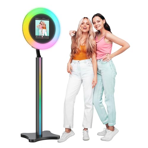 Portable Photo Booth Compatible for Ipad, PhotoBooth Machine Stand Shell with ChackTok App Control,...