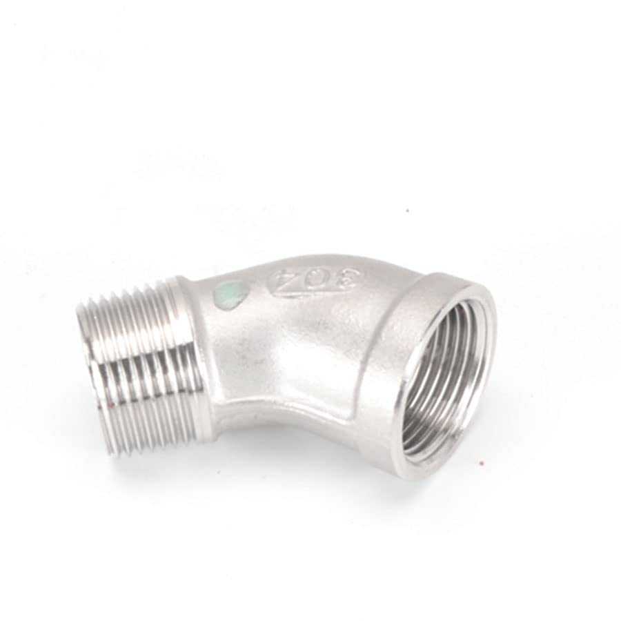 Coude 45 femelle mâle 1/4 en inox pour aménager l'arrosage de votre jardin