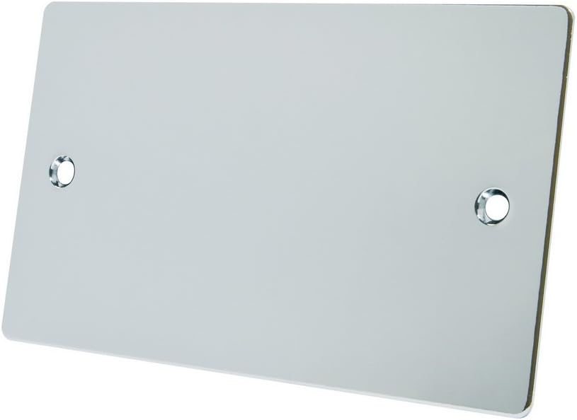 Alliance Electrical FPC2GBP 2 Gang Flat Double Electrical Blanking Plate - Polished Chrome