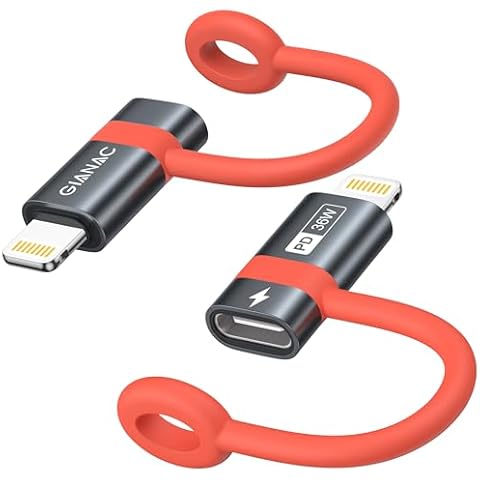 GIANAC 36W USB C to Lightning Adapter 2 Pack Cover