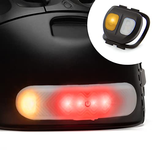 OVERADE Eclairage Amovible Blinxi sans Fil pour Casque de vélo, Trottinette - avec Clignotants Droite/Gauche - télécommande sur Guidon - Rechargeable USB - Image 3