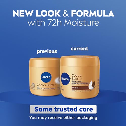 NIVEA Cocoa Butter Body Cream with Deep Nourishing Serum, Cocoa Butter Cream for Dry Skin, 16 Ounce Jar - Image 3