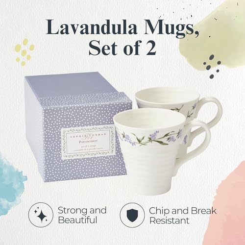 Set 2 Mugs Portmeirion Sophie Conran Lavandula Blanco miniatura 3