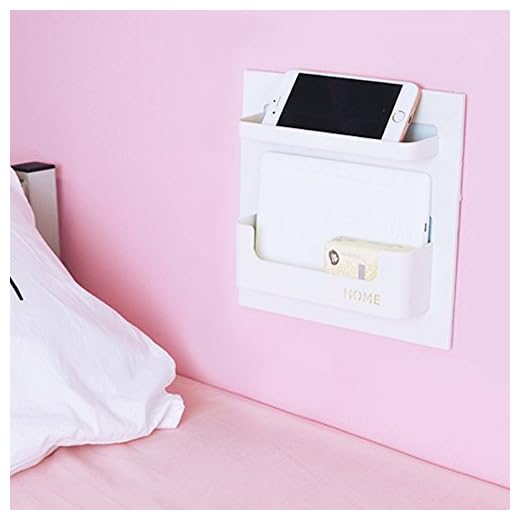 Easy Eco Life Sänghylla tillbehör organisatör – väggmontering självhäftande på, perfekt för glasögon, fjärrkontroll, hörlurar, mobiltelefonladdare, manikyrkit