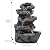 BESUFY Water Fountain Outdoor, 5-Tiers Cascading Waterfall with Led Lights & Pump, 22” High Rocks Waterfall Fountain Indoor Resin Water Fountain for Garden, Patio, Yard, Deck Decor 5-Tier