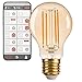 Produktbild Brennenstuhl Connect WiFi Filament LED Lampe Standard (Vintage Glühbirne kompatibel mit Amazon Alexa und Google Assistant, E27, 470lm, 4,9W, warmweiß 2200K, stufenlos dimmbar, Retro, kostenfreie App)