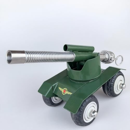 Firecracker Cannon Fireworks Launcher Mini Cannon That Shoots Fire Crackercannon Stainless Steel Mini Cannon Model Artillery Collection Gifts Desktop Ornaments for Military Fans (T99 classic style)