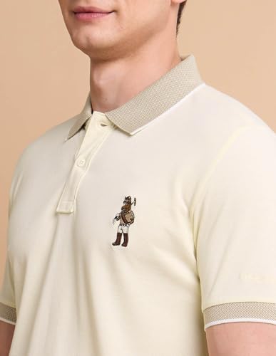 Image of U.S. POLO ASSN. Men Cotton Slim Fit Solid Polo Shirt