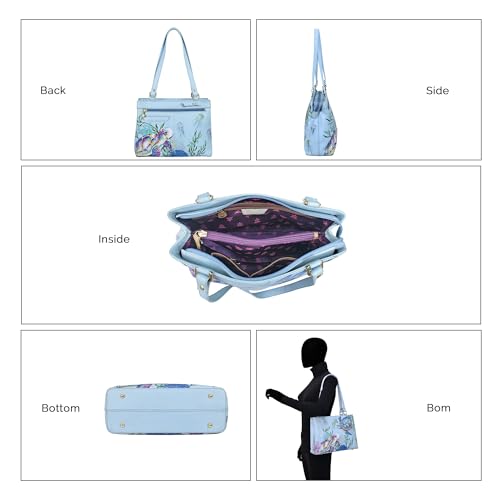 Anuschka Women’s Hand-Painted Genuine Leather Medium Everyday Tote4