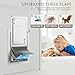 Eillion Medium Dog Door for Door, Doggy Door with Aluminum Frame, 3 Flaps, Metal Closing Panel and Lock, Pet Doggie Door for Interior and Exterior Doors