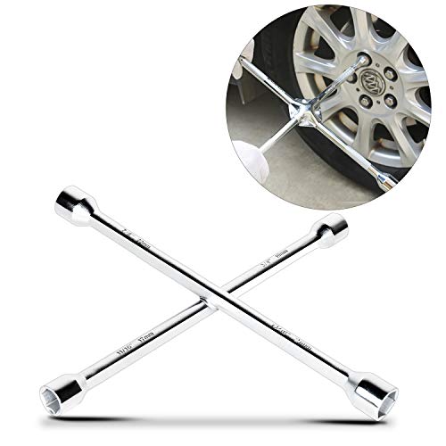 ETERNA Professioneller Vier-Wege-Maulschlüssel, 35,6 cm/40,6 cm, 4-Wege-Lagen-Schraubenschlüssel, Karbonstahl, Universal-Reparaturwerkzeug für Autoreifen, LKXD-0012, Lug wrench 1 ETERNA Professioneller Vier-Wege-Maulschlüssel, 35,6 cm/40,6 cm, 4-Wege-Lagen-Schraubenschlüssel, Karbonstahl, Universal-Reparaturwerkzeug für Autoreifen, LKXD-0012, Lug wrench