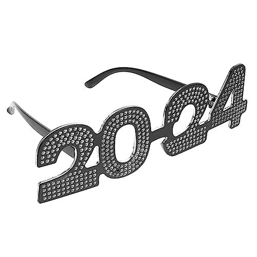 NAMOARLY Decorative Eyeglasses Unique Year Party Frames Fun Festival Props for Celebrations Stylish Rhinestone Design Eye Catching Party Accessory