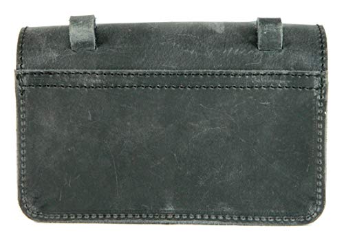 Herte Bicycle Leather Saddle Bag Seat Handlebar Vintage Retro Pouch (Black, Small) #TOP3