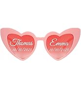 Personalisiertes Herz-Brille - Individueller Text Für Hochzeit & Partys
