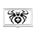 Black Insect Spider Pattern Illustration Business Card Holder Case Pocket Box Wallet