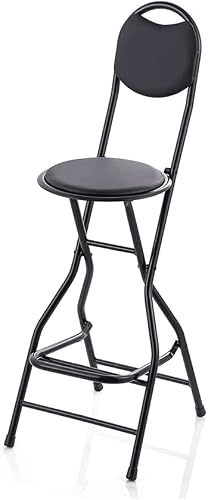 WxuuLTGJR Chaise Pliante Tabouret de Bar Haut en métal de Chaise Pliante rembour