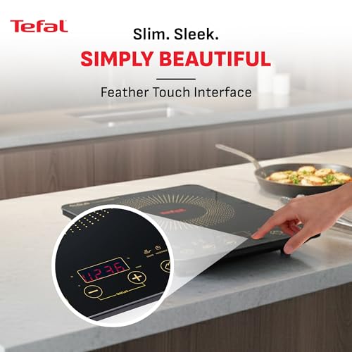Image of Tefal EXPRESS IH Induction Cooktop | 2200W Fast Heating Power | Auto Pan Detection with 4KV Surge Protection | Sleek Polished Ceramic Glass