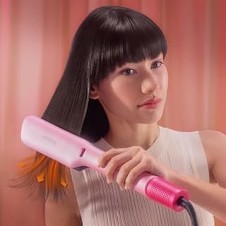 Cecotec Piastra Asciugacapelli Air Lisse Cotton Candy. Motore Brushless 600W, da Bagnati a Asciutti, Temp. Máx 230ºC, Ionica e Air&Care, Filtro Estraibile, Schermo, Blocco Piastre, Protegge i Capelli