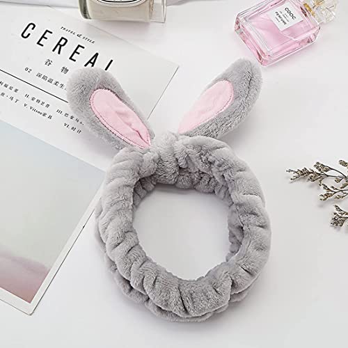 LSUWDE 2 Pack Face Wash Headband, Hair Band for Makeup Spa Headband, Cosmetic Headband, Elastic Coral Fleece Hair Bands - Image 4