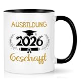 Joymaking Ausbildung Bestanden Geschenk Kaffee Tasse - Ausbildung 2026 Geschafft Geschenk zur Bestandenen Prüfung Geschenke Ausbildungsabschluss Lustige Geschenke für Freund, 320ml Schwarz