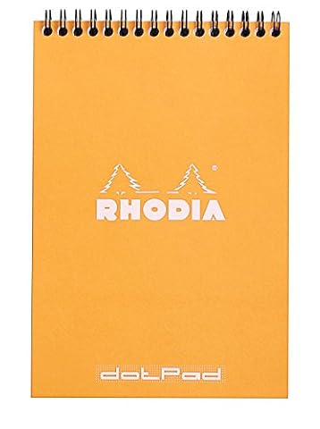 RHODIA 16503C – Notes spiralny w kolorze pomarańczowym – A5 14,8 x 21 cm – punktowy układ stron – 80 kartek z mikroperforacją – papier Clairefontaine 80 g/m² – kołonotes kołonotatnik