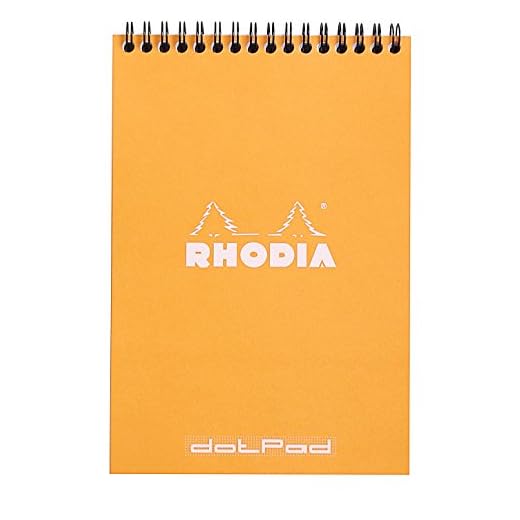 Rhodia Classic - Cuaderno (con espiral, Dot - Formato A5 (14.8 x 21 cm), Naranja