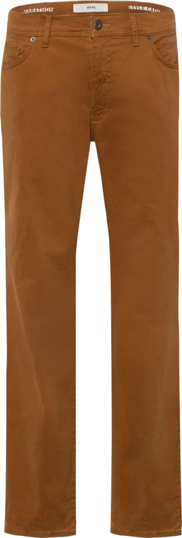 BRAX Men's Style Cadiz Five Pocket Marathon Quality Casual Trousers, Curry, 36 W/34 L