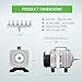 VIVOSUN Commercial Air Pump 950GPH, 32W, 60L/min 6 Outlet for Aquarium and Hydroponic Systems