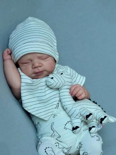 Anano Reborn Baby Vollsilikon Lebensecht Mädchen 45cm Echte Babypuppe Realistische Newborn Baby Puppe Mit Zubehör Geschenk Für Erwachsene (weiße) – Bild 4