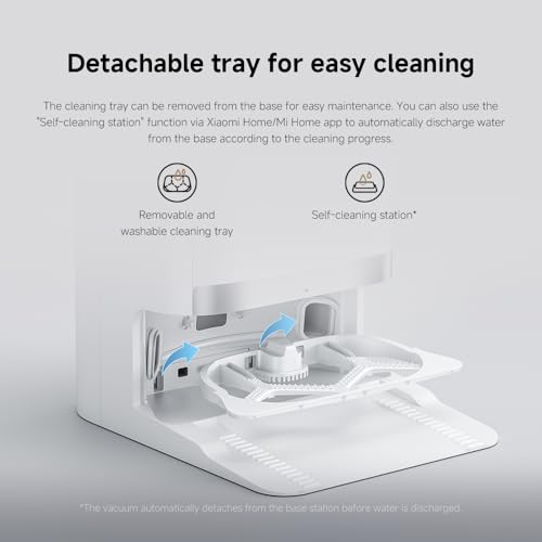 Xiaomi Robot Vacuum X20+ Saugroboter mit Absaugstation und 4L/4L Frisch- & Altwassertank - 2 rotierende, Auto-Trocknung Wischmops, Bis 280m² wischen, 6000Pa Saugkraft, LDS-Navigation, Alle Bodentypen
