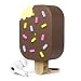 Produktbild elago Ice Cream Hülle Kompatibel mit AirPods Pro 2 Case - Kompatibel mit AirPods Pro 2. Generation Cover, Karabiner Enthalten, Unterstützt Drahtloses Aufladen, Vollständiger Schutz (Schokolade)