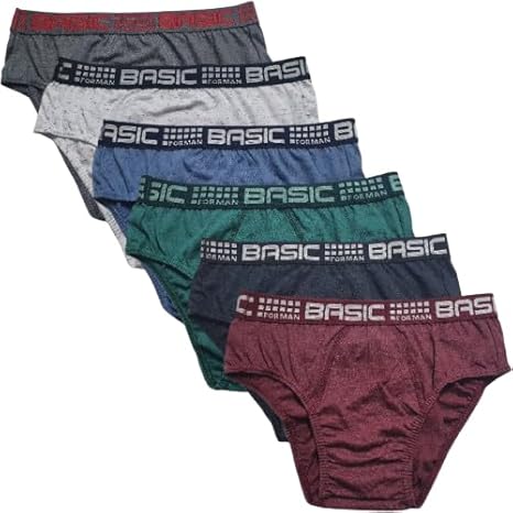 Kit 6 Cuecas Slip Adulto Algodão Premium Básica Masculina