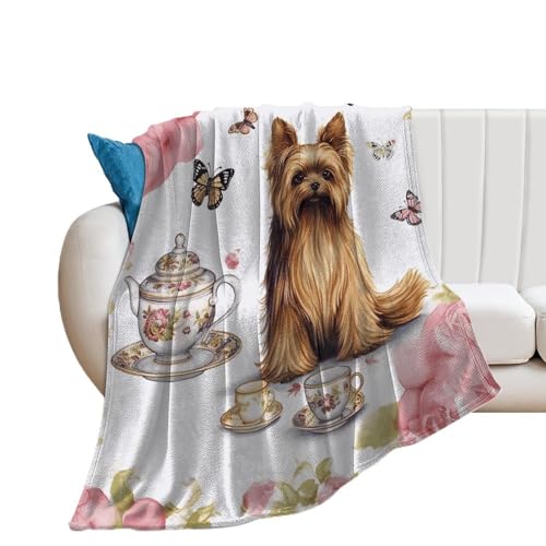 Couverture flanelle Yorkshire et roses : plaid lit léger et doux - 2