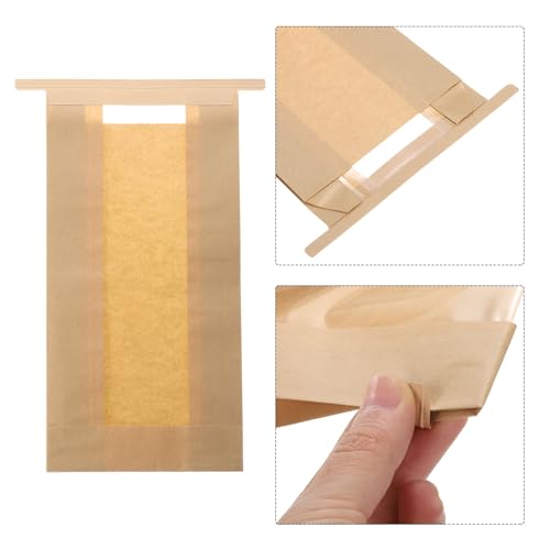 Bolsas de panadería para conservar dulces sin humedad con cierre hermético ventana visible 5
