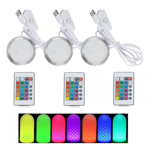 Infreecs 3D Drucker LED Lampen Kit für Bambu Lab A1/A1 mini/P1P/P1S/X1C, 3 Stück RGB LED Lichtleiste Streifen mit Fernbedienung, Kreatives 3D Drucker Nachtlicht Ersatzteile, 5V, USB, 16 Farben